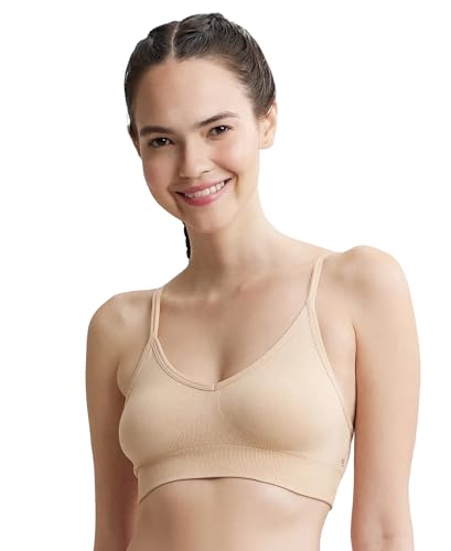 Image of Jockey FE53 Women's Wired Padded Super Combed Cotton Elastane Strech Medium Coverage Plunge Neck Pushup Bra with Multiway Styling