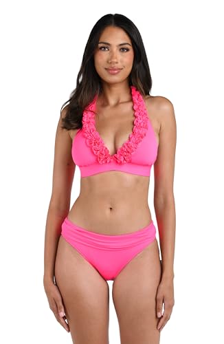 La Blanca Women's Island Goddess Banded Halter Bikini Swimsuit Top
