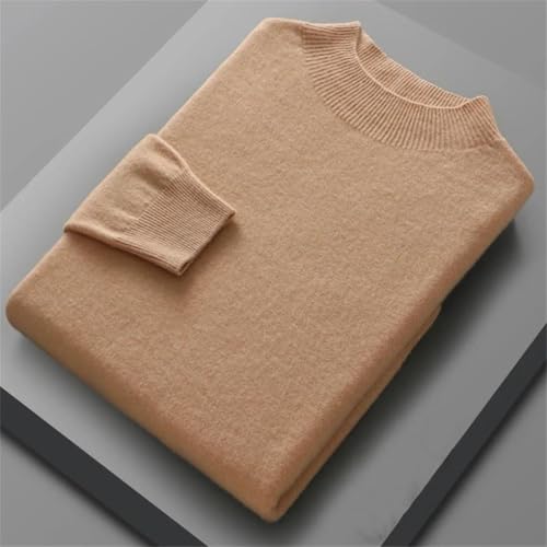 Men's Half High Collar Regular Knitted Sweater Solid Versatile Menswear2