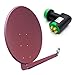 Produktbild PremiumX Gibertini SE 85 OP cm Rot Sat Schüssel Satelliten Antenne Spiegel Digital mit einem GDQS Quad LNB Direktanschluss Empfangskopf