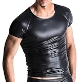 Photo Gallery shanhe intimo da uomo camicia in lattice top canotta in pelle camicia clubwear costume esotico gay homme per t-shirt stretta muscolare sessuale-nero b,m Photo Gallery shanhe intimo da uomo camicia in lattice top canotta in pelle camicia clubwear costume esotico gay homme per t-shirt stretta muscolare sessuale-nero b,m