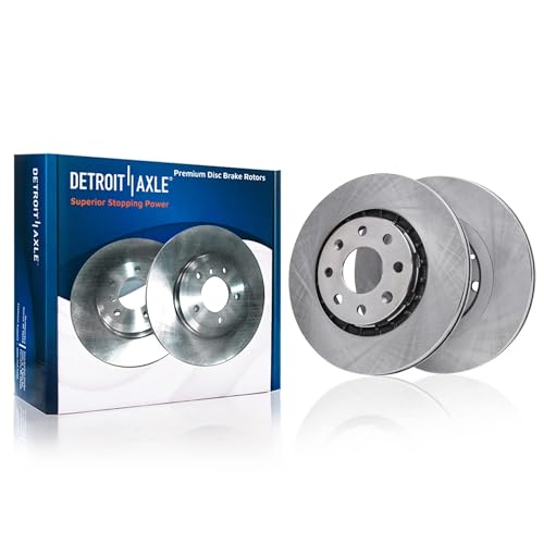 Image of Detroit Axle - Front Brake Kit for Chevy Aveo Aveo5 Spark EV Pontiac G3 | Wave5 Swift+, 10.08 inch inch Disc Brake Rotors Ceramic Brake Pads with Hardware Replacement