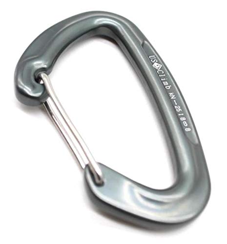 Mosquetão Alumínio sem trava USClimb aramido CE EN 25KN