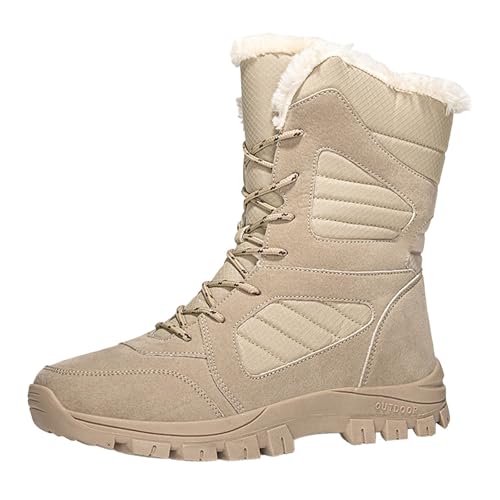 Bottes d'hiver hautes chaudes avec semelle antidérapante en caoutchouc