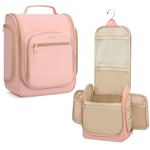 Hanke Hanging Travel Toiletry Bag for Women Water Resistant Makeup Bag