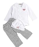 stylesilove Baby Unisex Cook Cuisine Chef Costume, Pants and Hat 3-pc (80/6-12 Months) White