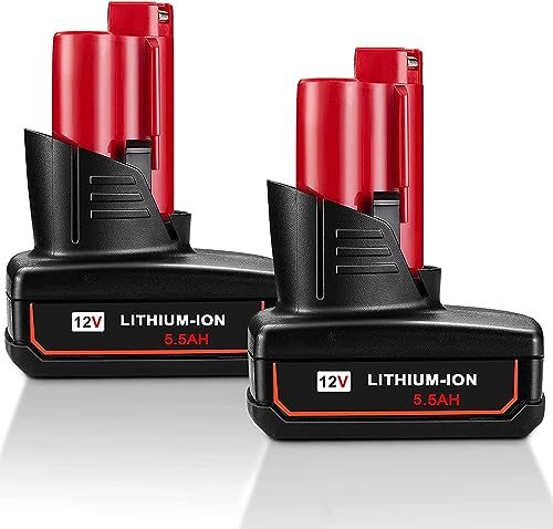Batterie pour Milwaukee M12 résout le manque d'autonomie 12V 5,5Ah