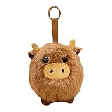 Expression Vive de Vache : Ce porte-clés peluche vache charmante arbore une expression bovine réaliste et animée qui rehausse son design adorable en 3D. Il constitue une décoration de porte-clés attrayante pour votre sac à dos ou votre déco intérieur voiture, ajoutant une touche ludique à vos accessoires quotidiens et à vos effets personnels.