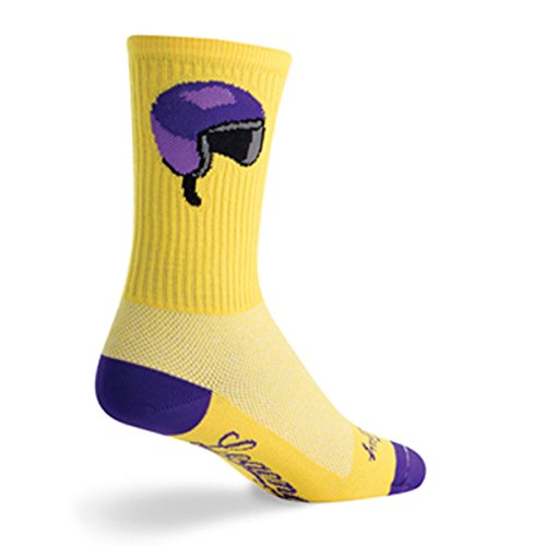 SockGuy Crew 6in Helmet Cycling/Running Socks (Helmet - S/M)