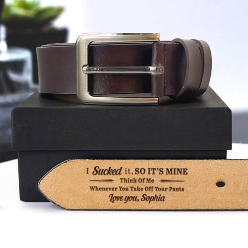 I Sucked It, So It's Mine - Think Of Me Whenever You Take Off Your Pants Belt, Custom Leather Belt with Name Gifts for Men Husband Dad on Fathers Day, Christmas3