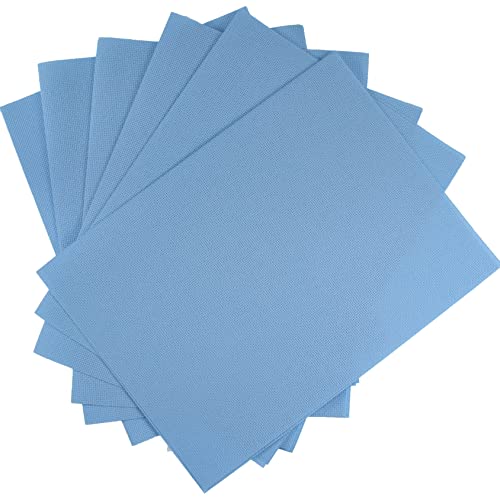Image of KCS 4 /6 pc of 12 inch x 18 inch 30cmx45cm 16CT Counted Cotton Aida Cloth Cross Stitch Fabric (Light Blue, 6 pc)