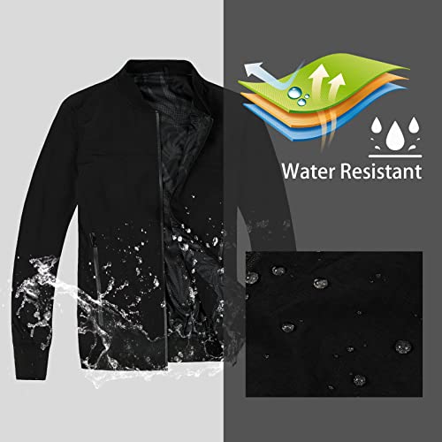 Image of SUNDAY ROSE Mens Softshell Lightweight Bomber Jacket Slim Fit Casual Windbreaker Spring Fall Outdoor Fashion Coat