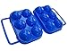 Produktbild itemer 6 Raster Eier Aufbewahrungsbox mit Tragegriff tragbar Kunststoff Eier Container Outdoor Camping Carrier blau