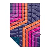 Rumpl The NanoLoft Puffy Blanket | Indoor Outdoor Camping Blanket for Traveling, Picnics, Beach Trips, Concerts | 52" x 75" | Retro Nights, 1-Person