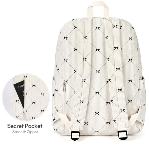 Cute Preppy Corduroy Kids Bookbag and School Backpack for Girls - Image 6