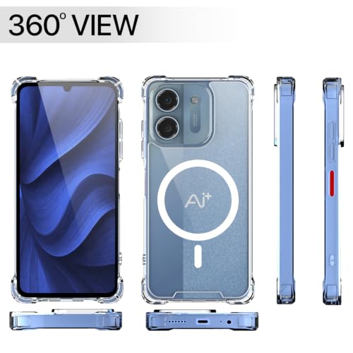 Image of Pikkme Back Cover for Ai Plus Pulse 2 Mag-Safe Shockproof PC + TPU | Protective Case Magnetic Support | Bumper Case (Transparent Mag-Safe)