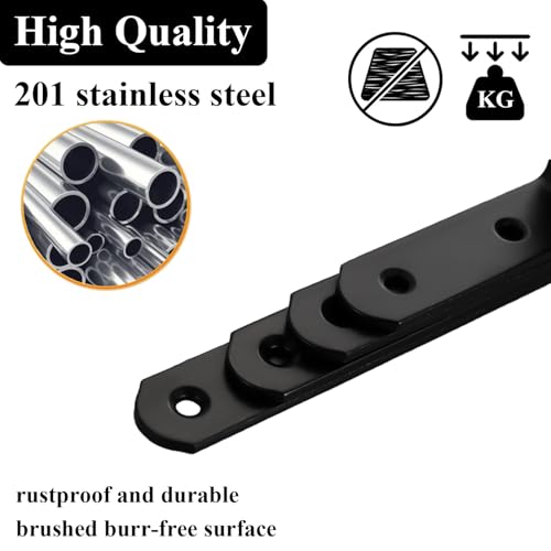 Wopanxye Eckwinkel, 16 x 50 mm, rechtwinklig L-förmig verstärkte Metallstreben, Edelstahl Befestigung, Reparaturverbinder für Möbel, Betttische, Fensterregale, Möbeln, Regalen