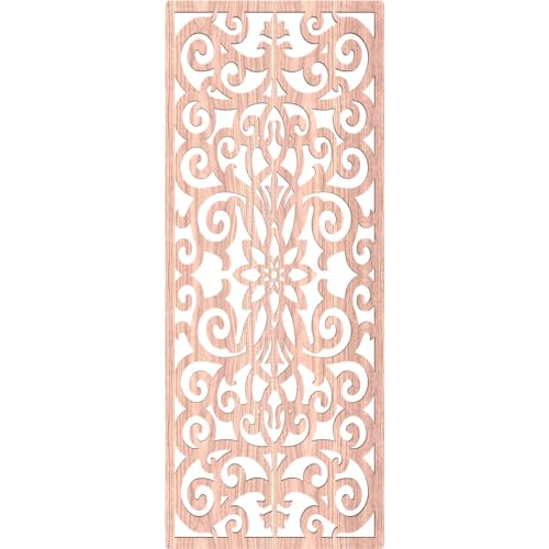 Image of Buel Decorative Pierced Fretwork Wood Wall Panels, 13 3 /8 inchW x 34 3 /8 inchH x 3 /8 inchT, Walnut