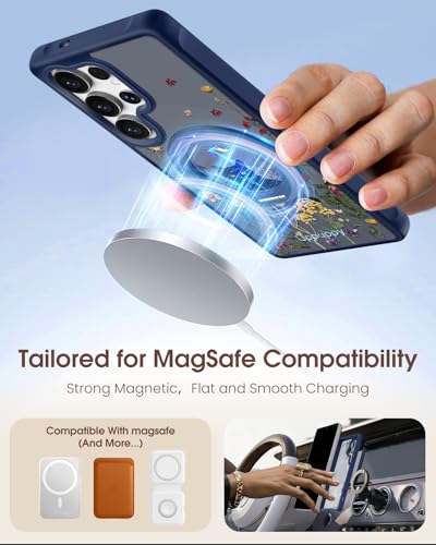 Coque Samsung S25 Ultra antichoc compatible MagSafe à anneau rotatif - 5