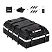 Kingfun Car Rooftop Cargo Carrier – Waterproof 20 Cubic Feet Car Roof Bag Fit All Vehicles with/Without Roof Racks, Includes Anti-Slip Mat, 8 Reinforced Straps & 6 Door Hooks, Luggage Locks（Black）