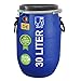 Produktbild plasteo® 30 Liter Deckelfass Lebensmittelecht FDA-zugelassen Kunststofffass Weithalsfass Universalfass Futtertonne | Luftdicht Verschließbar | Stapelbar und Palettengerecht | Gefahrgutzulassung