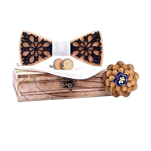 Nœud papillon en bois patchwork un cadeau de mariage idéal et original pour homme chic