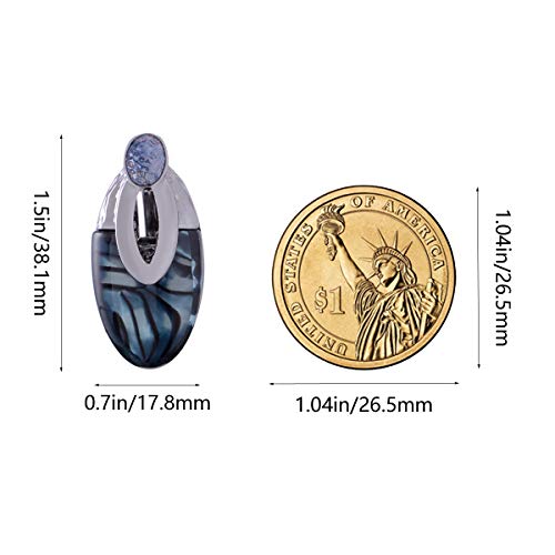 Clip On Statement Earrings - Women's Fashion Costume Jewelry Acrylic Earrings Marble Earrings Beatle Earrings Ear Drop For Non Pierced Ears Big Oval Stud For Party Prom Dance #TOP3