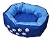 BUNNY BUSINESS Teflonowe legowisko dla psa pączka dla zwierząt domowych miękkie i ciepłe poduszki i łóżka dla kota/psa, duże, niebieskie