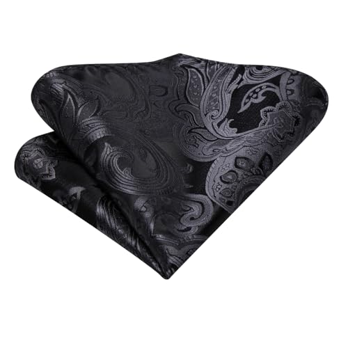 Image of Dubulle Paisley Floral Ascot for Men Self Tie Mens Cravat and Pocket Square Cufflinks Wedding