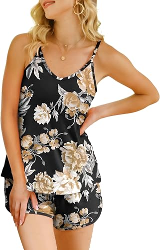 Image of BROIDEN Women's Nylon Spandex Night Suit of Top & Shorts Pyjama Sets