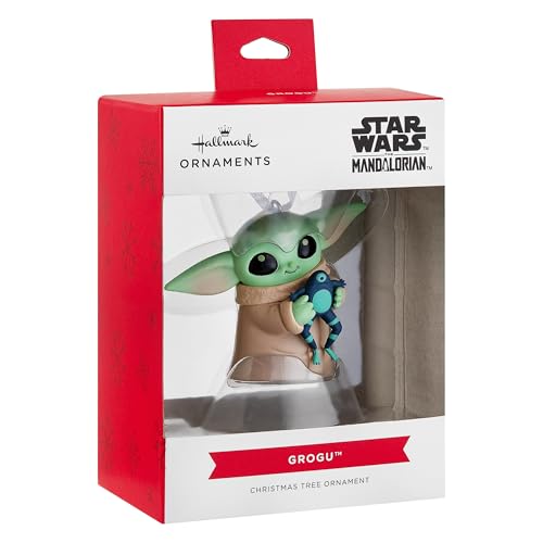 Image of Hallmark Collectible The Mandalorian Ornament - Grogu & Arges Frog Design
