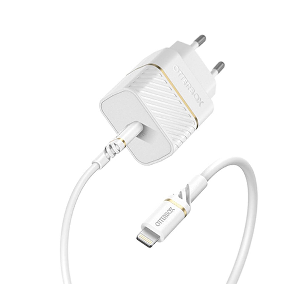 OtterBox EU USB-C Netzteil 20W PD + Performance USB C-Lightning 1m Kabel, Schnelllade-Set, Weiß