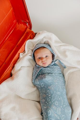 Copper Pearl Baby Bonnets: Ultra-Soft, Comfy to Wear, Tie-On Infant Sun Hat for Protection Against UV Rays, Trendy Coordinating Designs Swaddles, 3-6 Months - Hogwarts™4