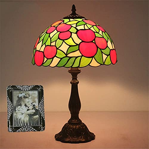 Lampe de table vitrail de style Tiffany de 12 pouces, le cadeau idéal forme pomme