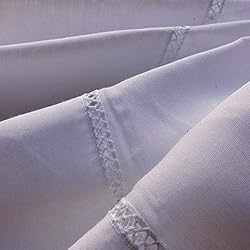 Baratas Muestrario De Telas Para Cortinas LAS TELAS ... Tejido por Metros, Visillo con bajo vainica Blanco. Ancho de 2,60 Mtrs.1 Mtr.