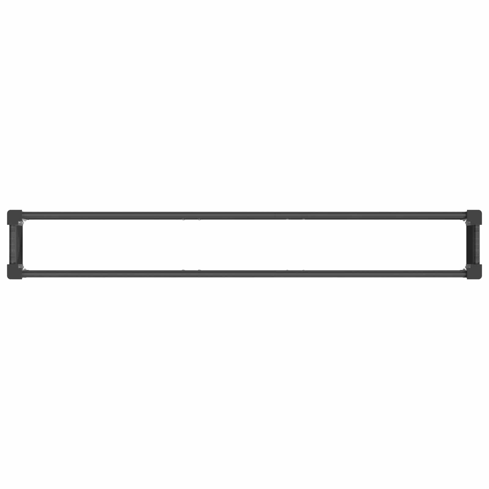 Hothingwell Donica podwyższona szara 200x30x72 cm WPC Aluminium | Otwarte dno, skuteczny drenaż, powłoka antykorozyjna, łatwa konserwacja, idealny ogród na zewnątrz
