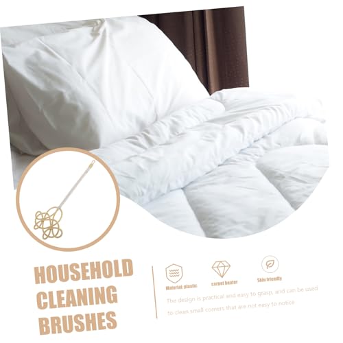 minkissy Long Handle Quilt Duster with Imitation Rattan Weaving Practical Home Cleaning Tool for Rapid Dust Removal Versatile Use Bedrooms Living Rooms and Offices Efficient Dust Beater for