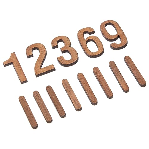 OSALADI Holzbuchstaben Digitaluhr Uhrenziffern 3D-DIY-Wanduhr-Ziffern Uhr-Ziffern-Set Ersatz-Uhrenzahlen FüR DIY-Wanduhr Wanduhren Digital