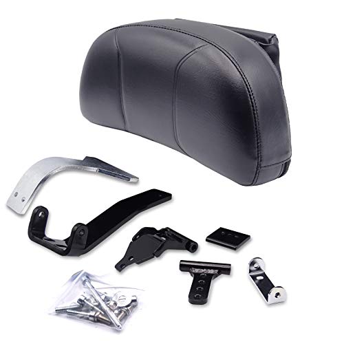 Quick-Detach Leather Driver Rider Backrest Pad & Mount Bracket Compatible with Honda Goldwing Gl1800 F6B 2013-2017