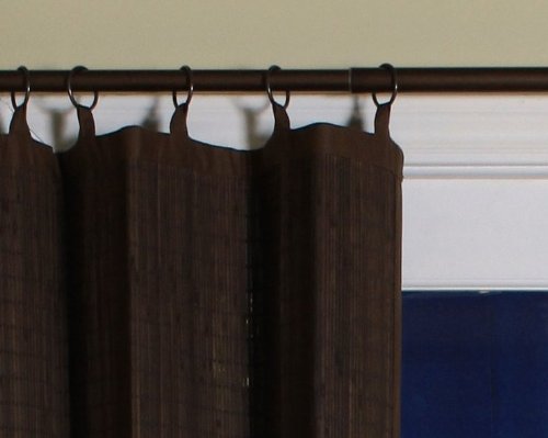 Bamboo Ring Top Curtain Fba_Brp064812-93 Valance, 48" L X 12" H, Espresso #TOP2