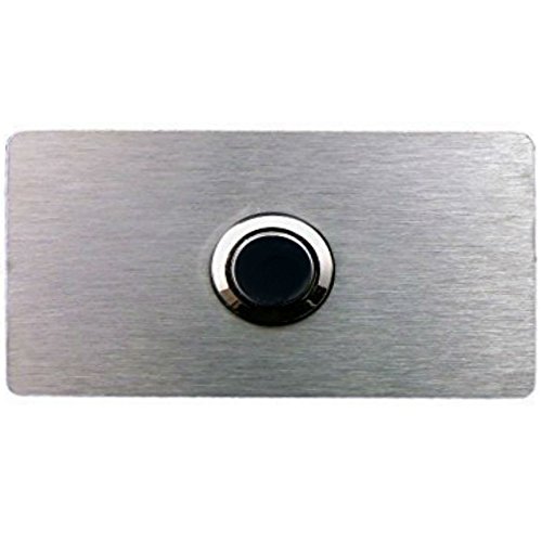 Eurosell Design Klingelplatte V2A Edelstahl Klingel Schild Geschenk zum Umzug Türklingel Klingelknopf Klingelschild - Door Bell Plate Stainless Steel Button mit oder ohne LED Beleuchtung