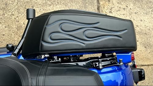 Cubiertas premium para tapas de alforjas Harley 2024 azul miniatura 6