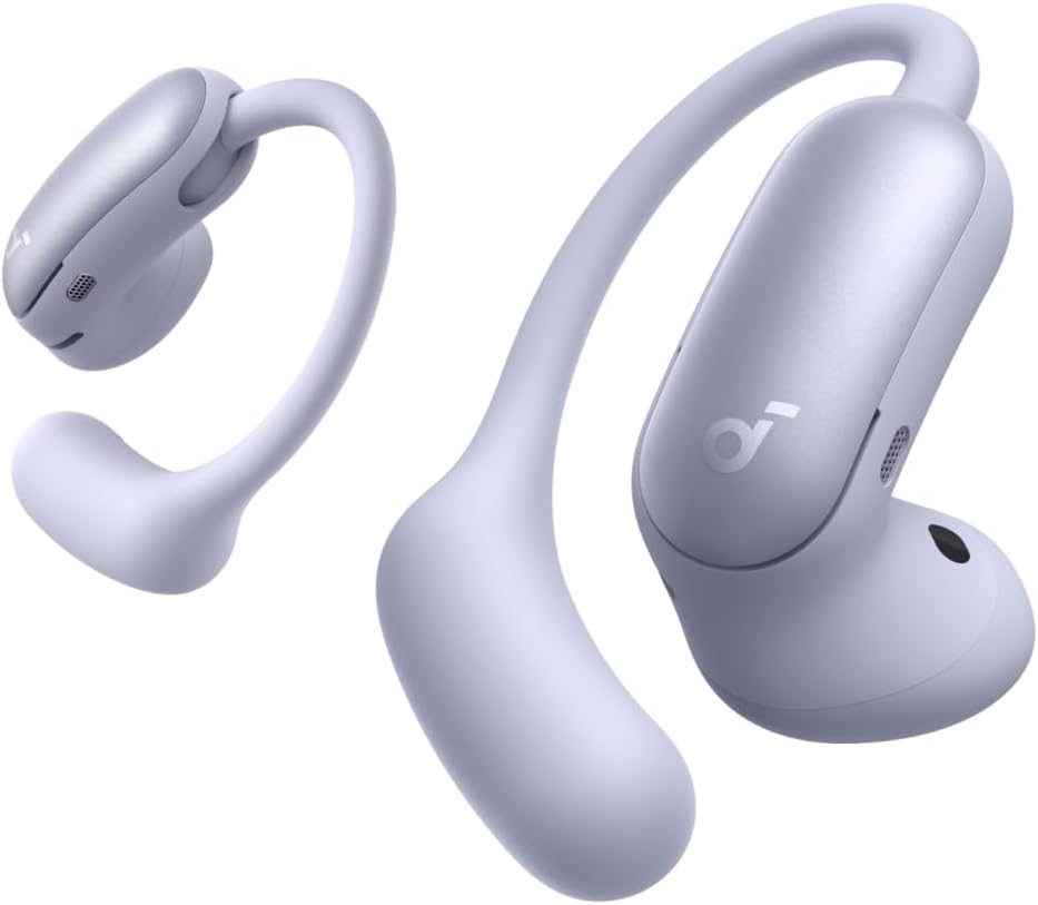 Soundcore AeroFit 2 Pro by Anker, Open-Ear with Semi-in-Ear Active Noise Cancellation, Dual-Form Earbuds, Adjustable Ear Hooks, Hi-Res, LDAC, 4-Mic AI Clear Calls, IP55 Water-Proof, Wireless Charging