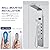 ROVATE Modern LED Rainfall Waterfall Shower Panel Tower System, Multi-function Stainless Steel Shower Tower Rain Massage System with Powerful Body Jets, Shower Wand, Tub Spout(Brushed Finish)