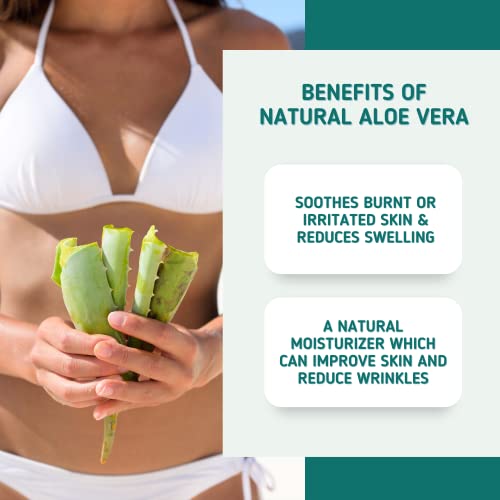 Aloe Vera Gel By Florida Suncare - Organic Aloe Vera Gel For Skin, Face And Hair - 98% Pure Aloe Vera Moisturizer For Face - Non-Sticky, Xanthan Free Natural #TOP3