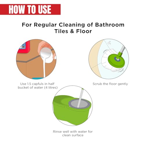 Image of Everyday Ultra Clean Bathroom Cleaner 1L | New Thicker Bathroom Floor Cleaner | Suitable for Bathroom floors, Slabs, Wall tiles, Sinks, Basins, Stainless Steel taps and Shower heads (Pack of 3)