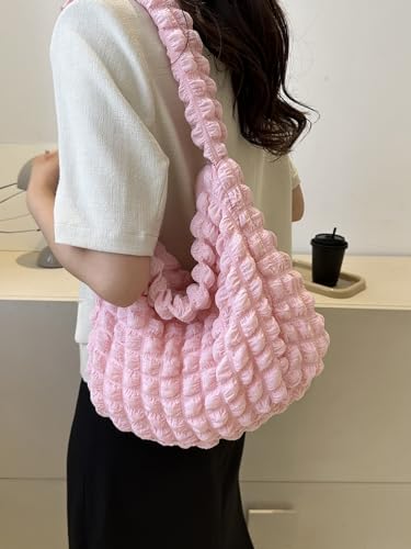 OYOANGLE Women's Puffer Tote Bag Quilted Puffy Shoulder Bag Hobo Handbags Crossbody Bag2