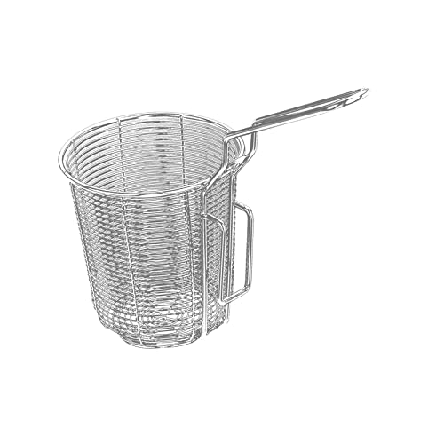 LUAMY ハンドル付きステンレススチール製鍋ザル パスタボイルバスケット 揚げ物調理用, 10cm