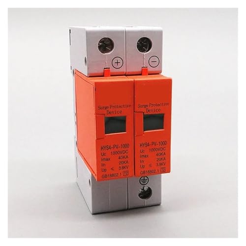 Parafoudre DC 500V 2P 20-40 KA pour protection contre les surtensions photovoltaïques maison