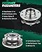 SCITOO Wheel Hub Bearing Fit For 2014-2017 For Jeep For Cherokee Compatible For 513349 Front Wheel Bearings (2 pad)